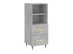 Aparador buffet cómoda armario mueble organizador cocina salón salón alto 34,5 x 34 x 180 cm madera contrachapada gris 02_0034406