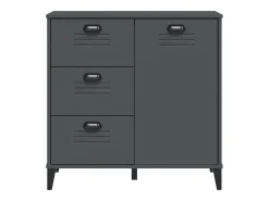 Aparador buffet cómoda armario mueble organizador cocina salón salón 80 x 40 x 80 cm madera contrachapada antracita 02_0036626