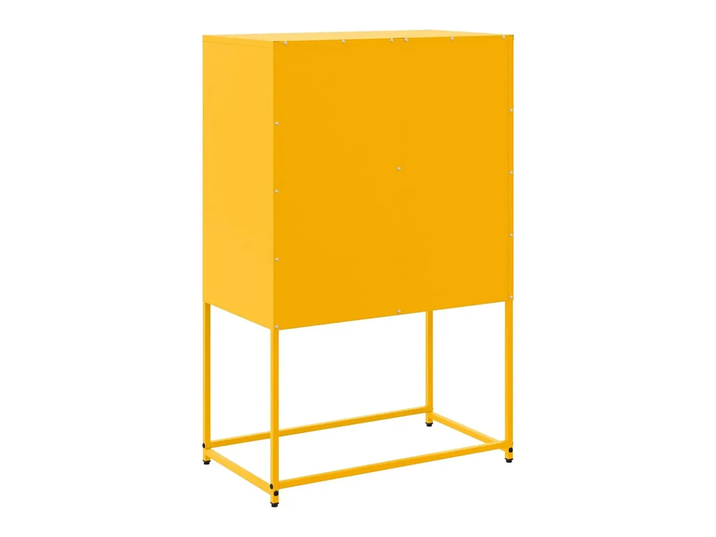 Aparador buffet cómoda armario mueble organizador cocina salón salón alto amarillo mostaza 68,5 x 38,5 x 107 cm acero Amarillo 02_0034731