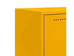 Aparador buffet cómoda armario mueble organizador cocina salón salón alto amarillo mostaza 68,5 x 38,5 x 107 cm acero Amarillo 02_0034731