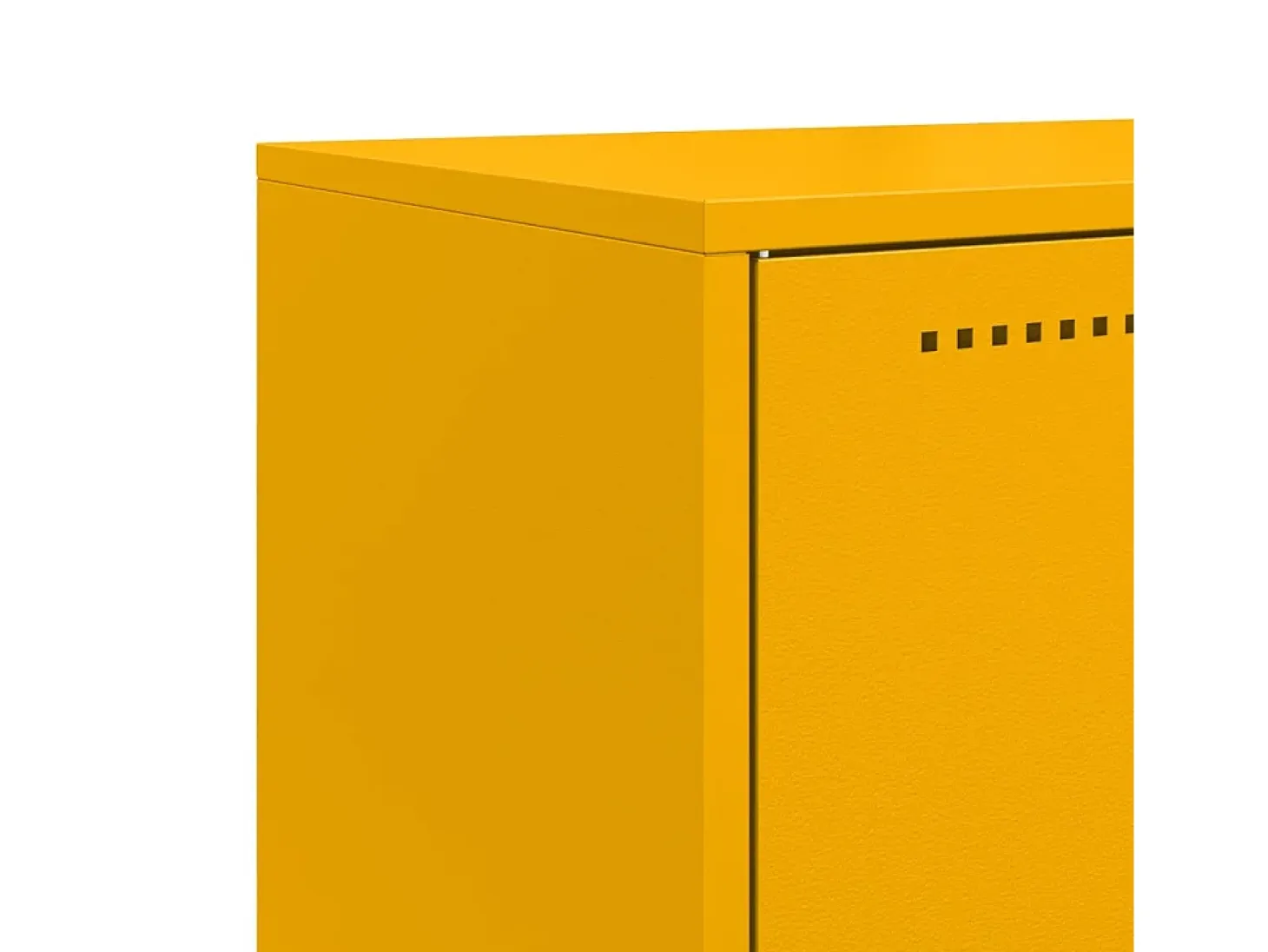 Aparador buffet cómoda armario mueble organizador cocina salón salón alto amarillo mostaza 68,5 x 38,5 x 107 cm acero Amarillo 02_0034731
