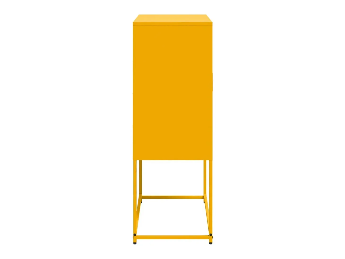 Aparador buffet cómoda armario mueble organizador cocina salón salón alto amarillo mostaza 68,5 x 38,5 x 107 cm acero Amarillo 02_0034731
