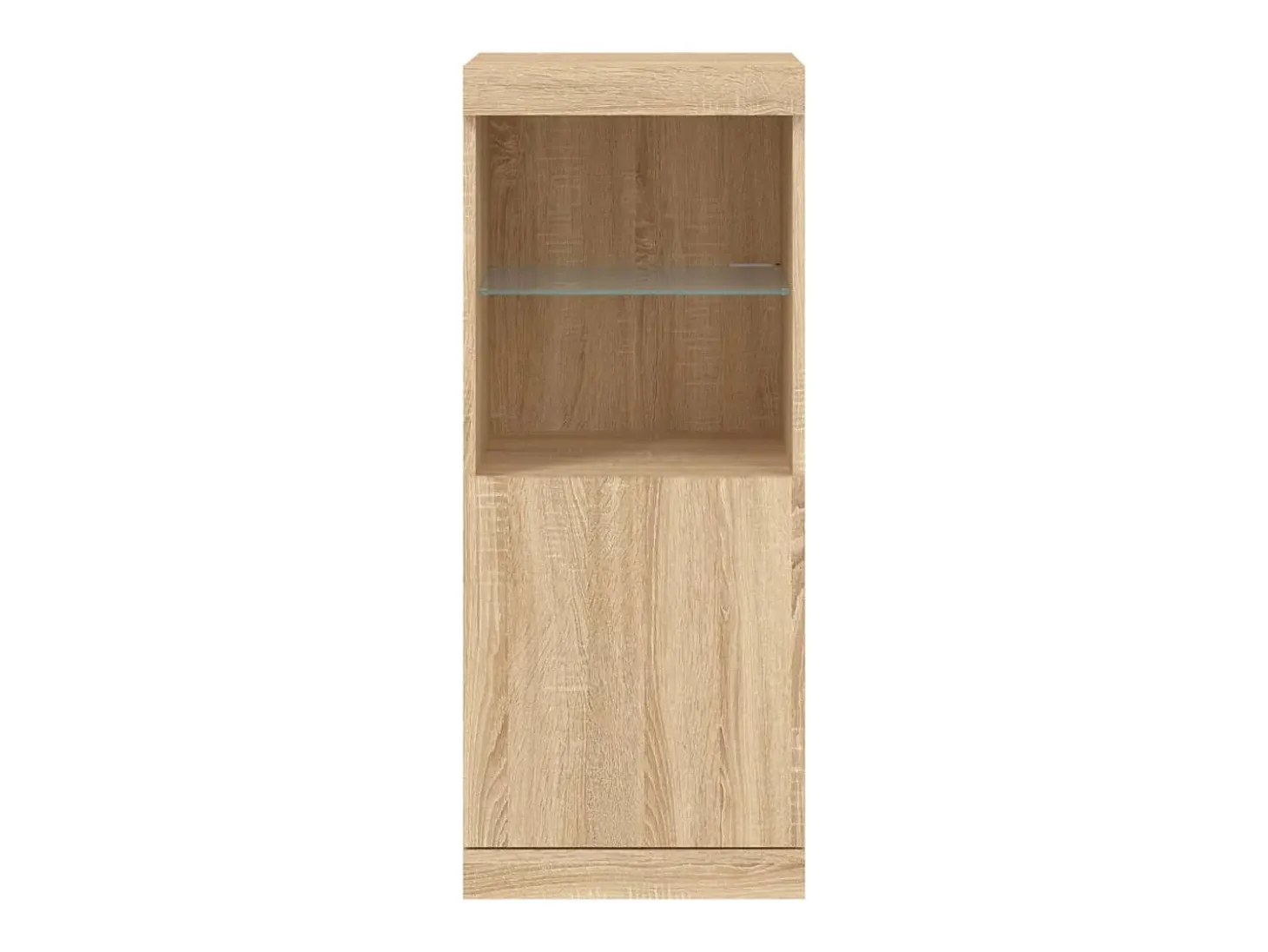 Aparador buffet cómoda armario mueble organizador cocina salón salón con luces LED sonoma 41 x 37 x 100 cm marrón 02_0029959
