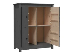 Aparador buffet cómoda armario mueble organizador cocina salón salón 83 x 41,5 x 100 cm madera maciza de pino gris 02_0031807