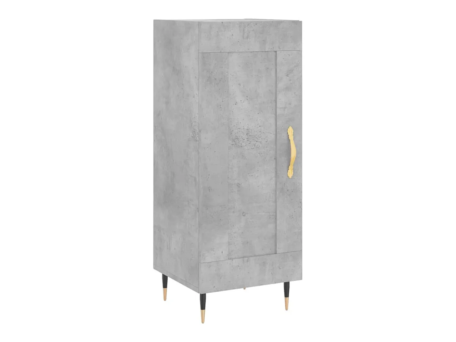 Aparador buffet cómoda armario mueble organizador cocina salón salón alto 34,5 x 34 x 180 cm madera contrachapada gris 02_0034273