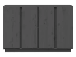 Aparador buffet cómoda armario mueble organizador cocina salón salón 120 x 35 x 80 cm madera maciza de pino gris 02_0031781