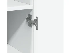 Aparador buffet cómoda armario mueble organizador cocina salón salón alto 40 x 42,5 x 185 cm madera contrachapada blanco 02_0032451
