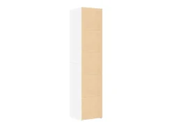 Aparador buffet cómoda armario mueble organizador cocina salón salón alto 40 x 42,5 x 185 cm madera contrachapada blanco 02_0032451