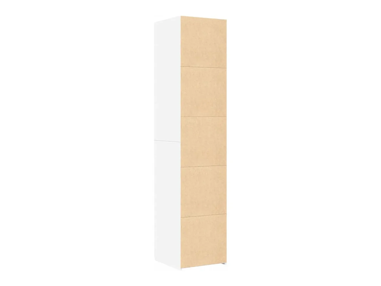 Aparador buffet cómoda armario mueble organizador cocina salón salón alto 40 x 42,5 x 185 cm madera contrachapada blanco 02_0032451