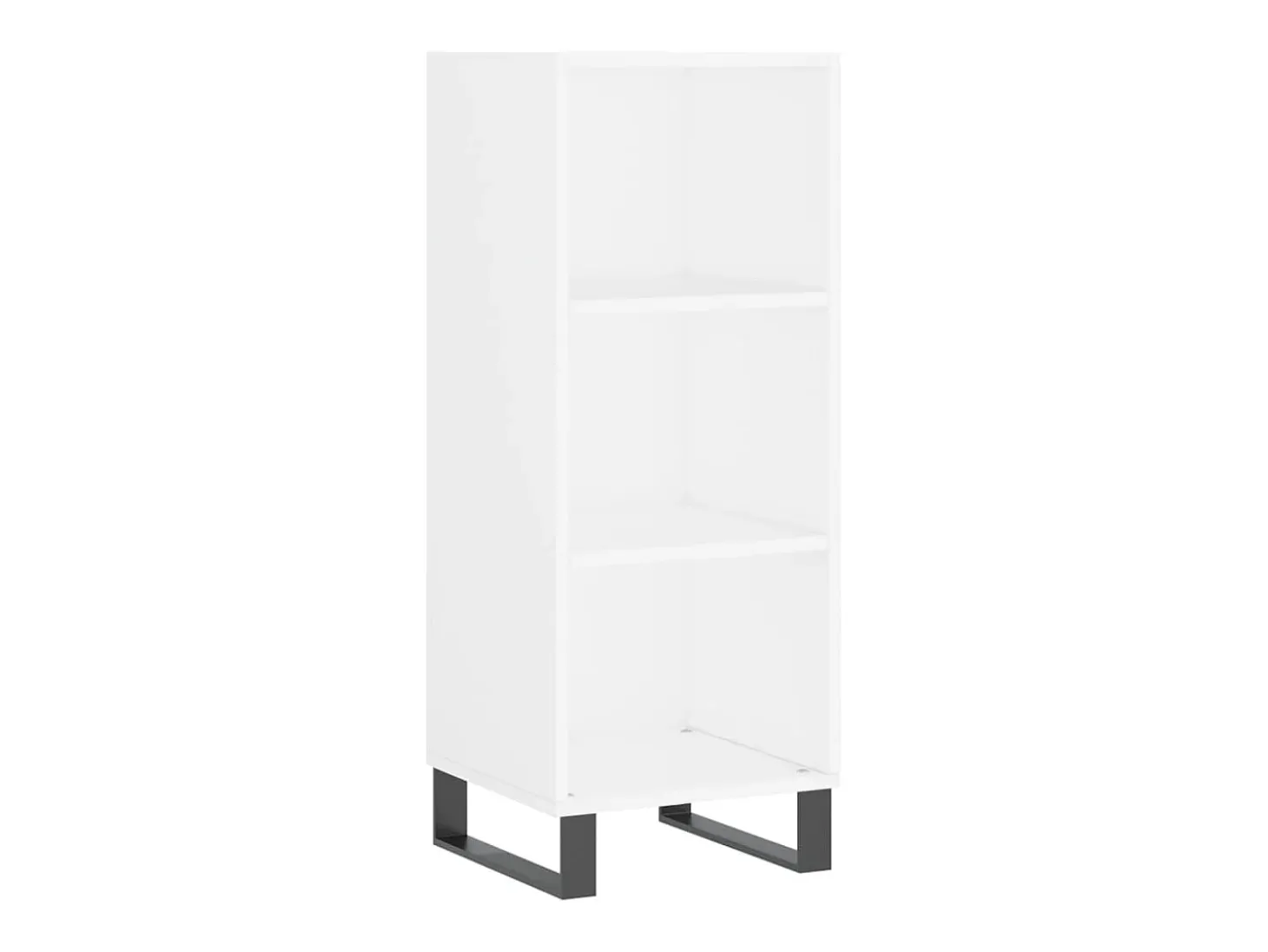 Aparador buffet cómoda armario mueble organizador cocina salón salón alto 34,5 x 34 x 180 cm madera contrachapada blanco 02_0032378
