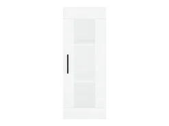 Aparador buffet cómoda armario mueble organizador cocina salón salón alto 34,5 x 34 x 180 cm madera contrachapada blanco 02_0032378