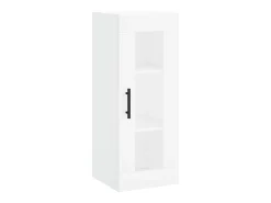 Aparador buffet cómoda armario mueble organizador cocina salón salón alto 34,5 x 34 x 180 cm madera contrachapada blanco 02_0032378