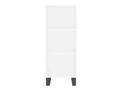 Aparador buffet cómoda armario mueble organizador cocina salón salón alto 34,5 x 34 x 180 cm madera contrachapada blanco 02_0032378