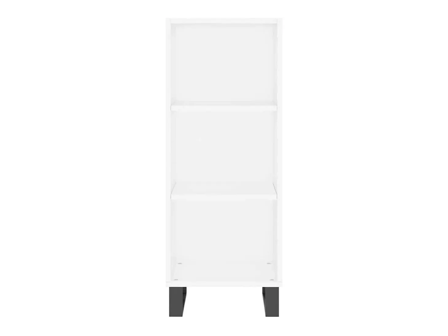 Aparador buffet cómoda armario mueble organizador cocina salón salón alto 34,5 x 34 x 180 cm madera contrachapada blanco 02_0032378