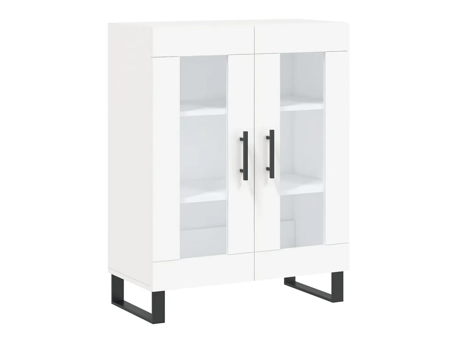 Aparador buffet cómoda armario mueble organizador cocina salón salón alto 69,5 x 34 x 180 cm madera contrachapada blanco 02_0032549