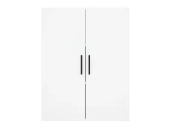 Aparador buffet cómoda armario mueble organizador cocina salón salón alto 69,5 x 34 x 180 cm madera contrachapada blanco 02_0032549