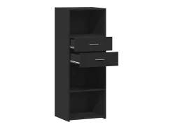 Aparador buffet cómoda armario mueble organizador cocina salón salón alto 45 x 42,5 x 124 cm madera contrachapada negro 02_0034930