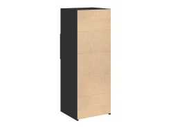 Aparador buffet cómoda armario mueble organizador cocina salón salón alto 45 x 42,5 x 124 cm madera contrachapada negro 02_0034930