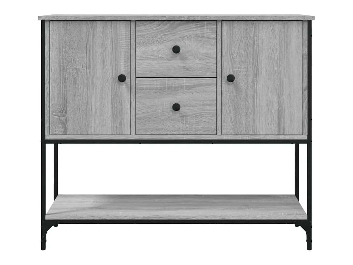 Aparador buffet cómoda armario unidad de almacenamiento organizador cocina salón salonsonoma 100 x 36 x 85 cm madera contrachapada gris 02_0036262