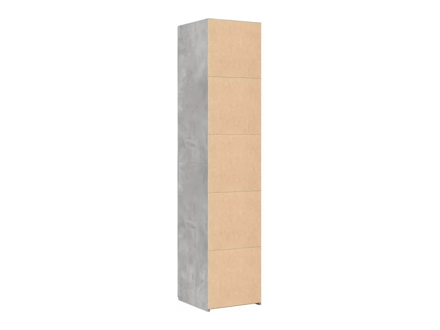 Aparador buffet cómoda armario mueble organizador cocina salón salón alto 40 x 42,5 x 185 cm madera contrachapada gris 02_0034439