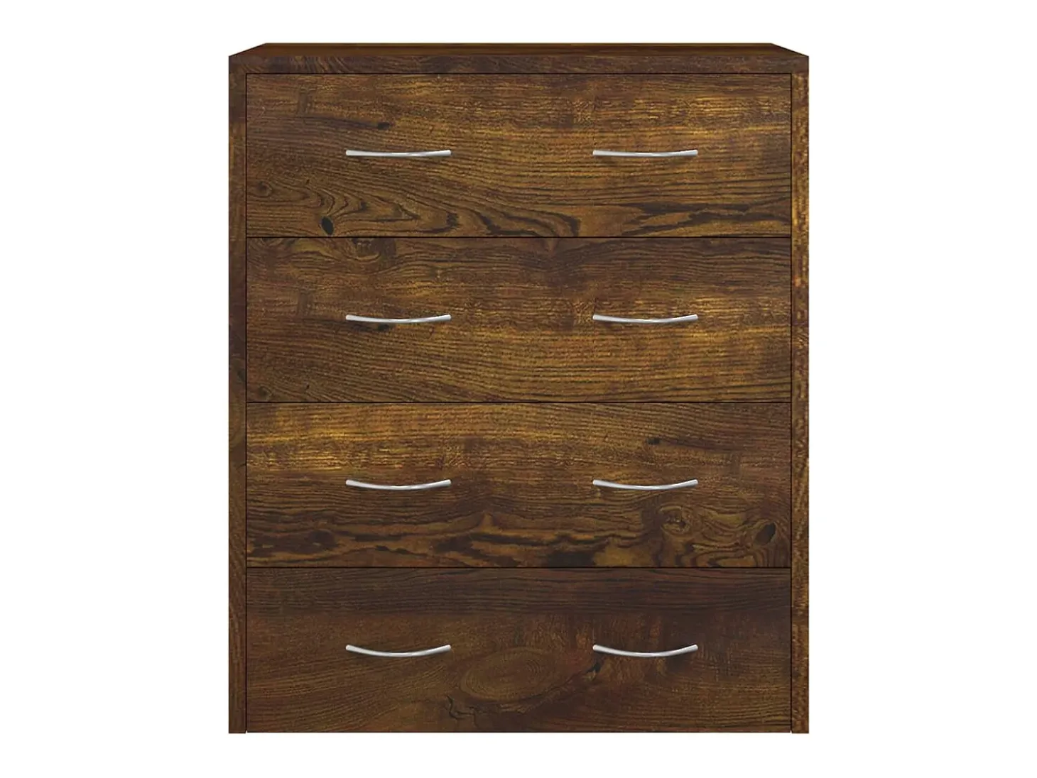 Aparador buffet cómoda armario mueble organizador cocina salón salón con 4 cajones 60 x 30,5 x 71 cm marrón ahumado 02_0029751