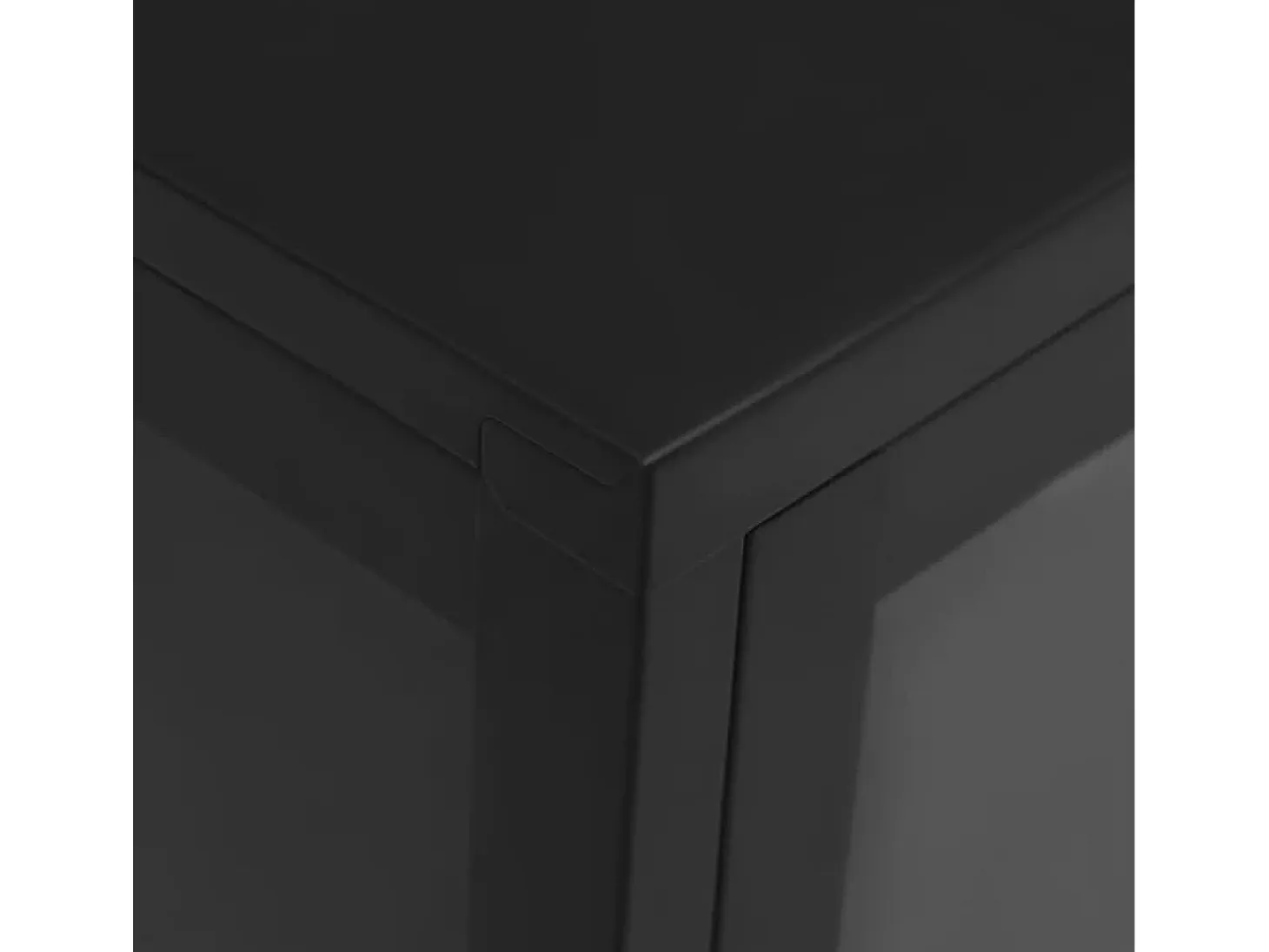 Aparador buffet cómoda armario mueble organizador cocina salón salón 75 x 35 x 105 cm acero y cristal negro 02_0036120