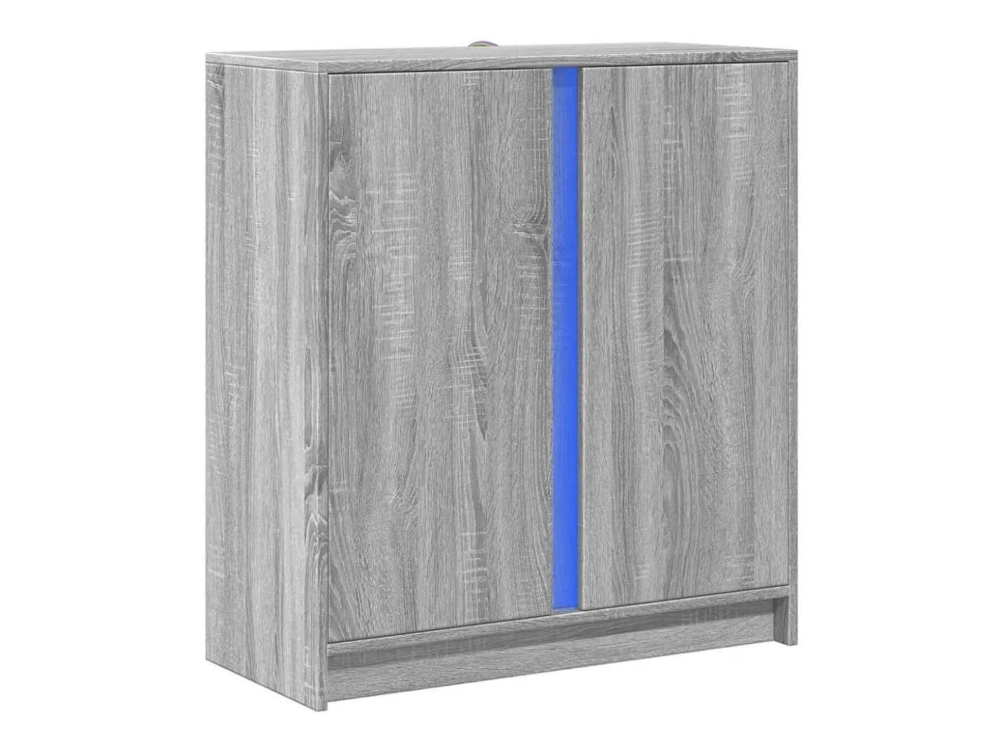 Aparador buffet cómoda armario mueble organizador cocina salón salón con Sonoma LED 77 x 34 x 85 cm madera contrachapada gris 02_0029824