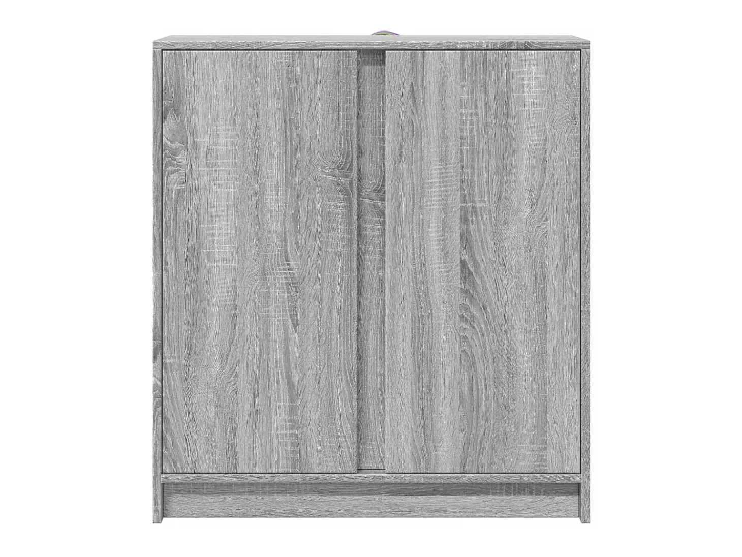 Aparador buffet cómoda armario mueble organizador cocina salón salón con Sonoma LED 77 x 34 x 85 cm madera contrachapada gris 02_0029824