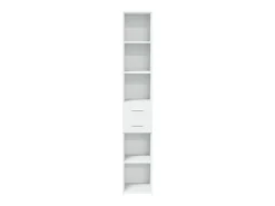 Aparador buffet cómoda armario mueble organizador cocina salón salón alto 30 x 42,5 x 185 cm madera contrachapada blanco 02_0032256