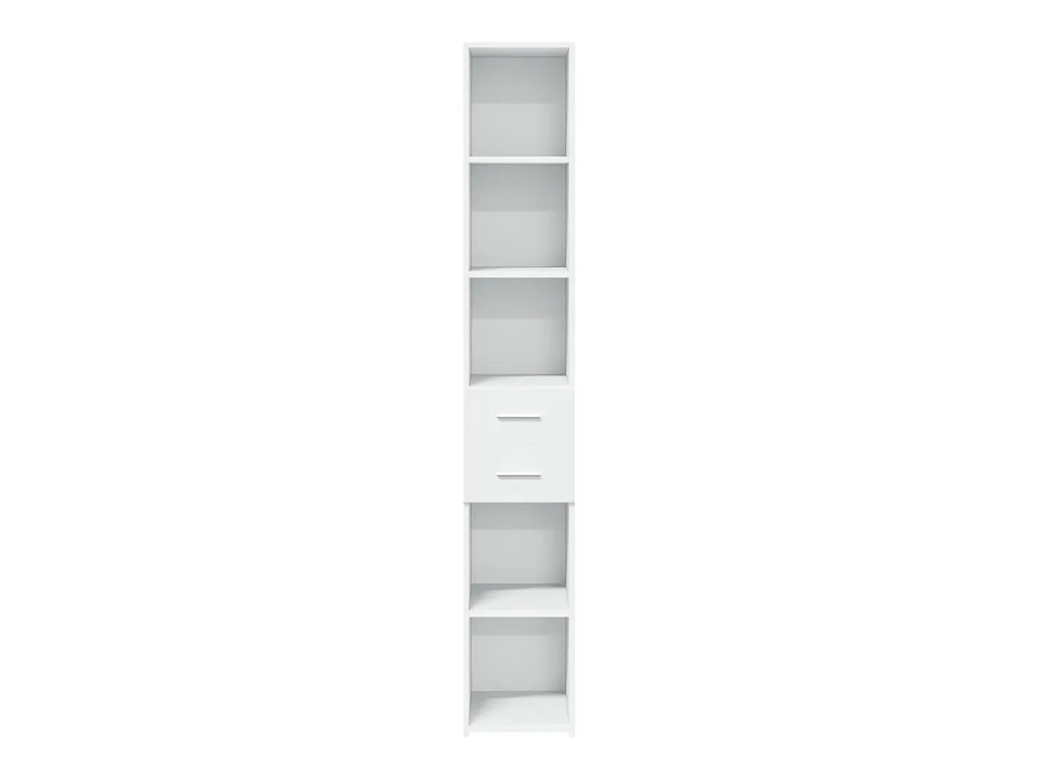 Aparador buffet cómoda armario mueble organizador cocina salón salón alto 30 x 42,5 x 185 cm madera contrachapada blanco 02_0032256