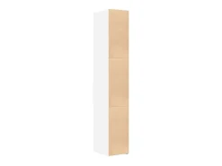 Aparador buffet cómoda armario mueble organizador cocina salón salón alto 30 x 42,5 x 185 cm madera contrachapada blanco 02_0032256
