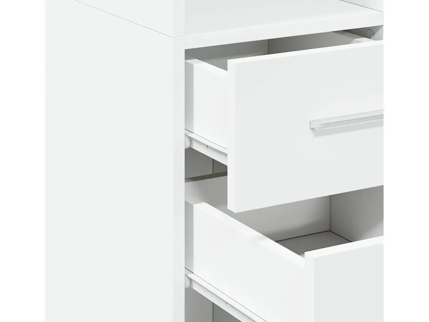 Aparador buffet cómoda armario mueble organizador cocina salón salón alto 30 x 42,5 x 185 cm madera contrachapada blanco 02_0032256