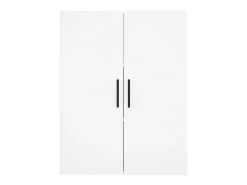 Aparador buffet cómoda armario mueble organizador cocina salón salón alto 69,5 x 34 x 180 cm madera contrachapada blanco 02_0032544