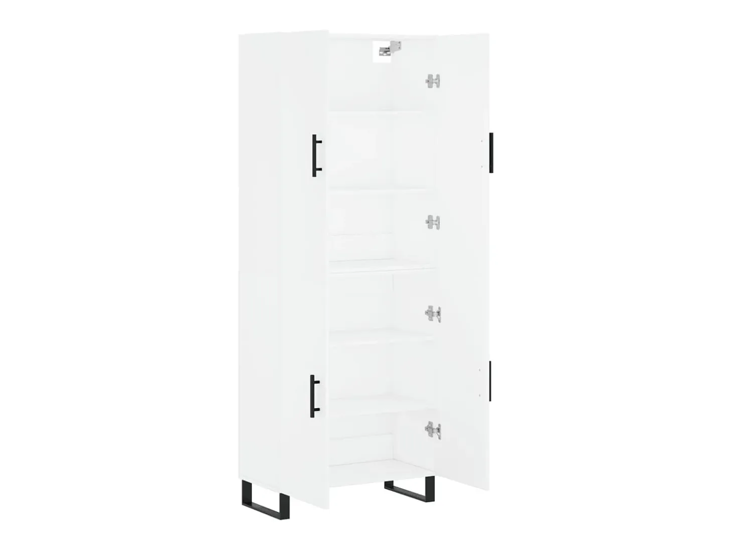Aparador buffet cómoda armario mueble organizador cocina salón salón alto 69,5 x 34 x 180 cm madera contrachapada blanco 02_0032544