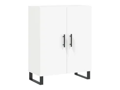Aparador buffet cómoda armario mueble organizador cocina salón salón alto 69,5 x 34 x 180 cm madera contrachapada blanco 02_0032544