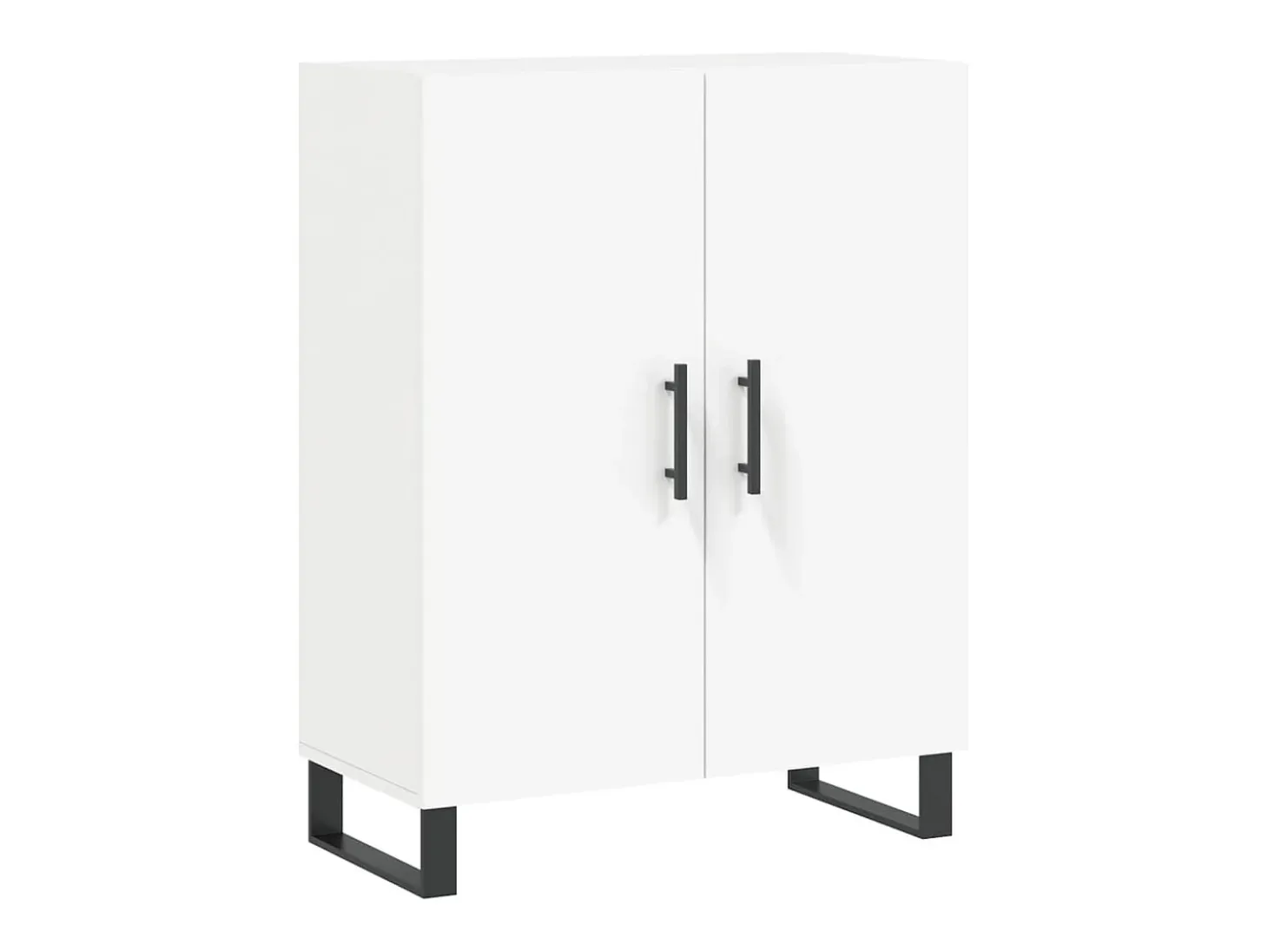 Aparador buffet cómoda armario mueble organizador cocina salón salón alto 69,5 x 34 x 180 cm madera contrachapada blanco 02_0032544
