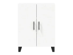Aparador buffet cómoda armario mueble organizador cocina salón salón alto 69,5 x 34 x 180 cm madera contrachapada blanco 02_0032544