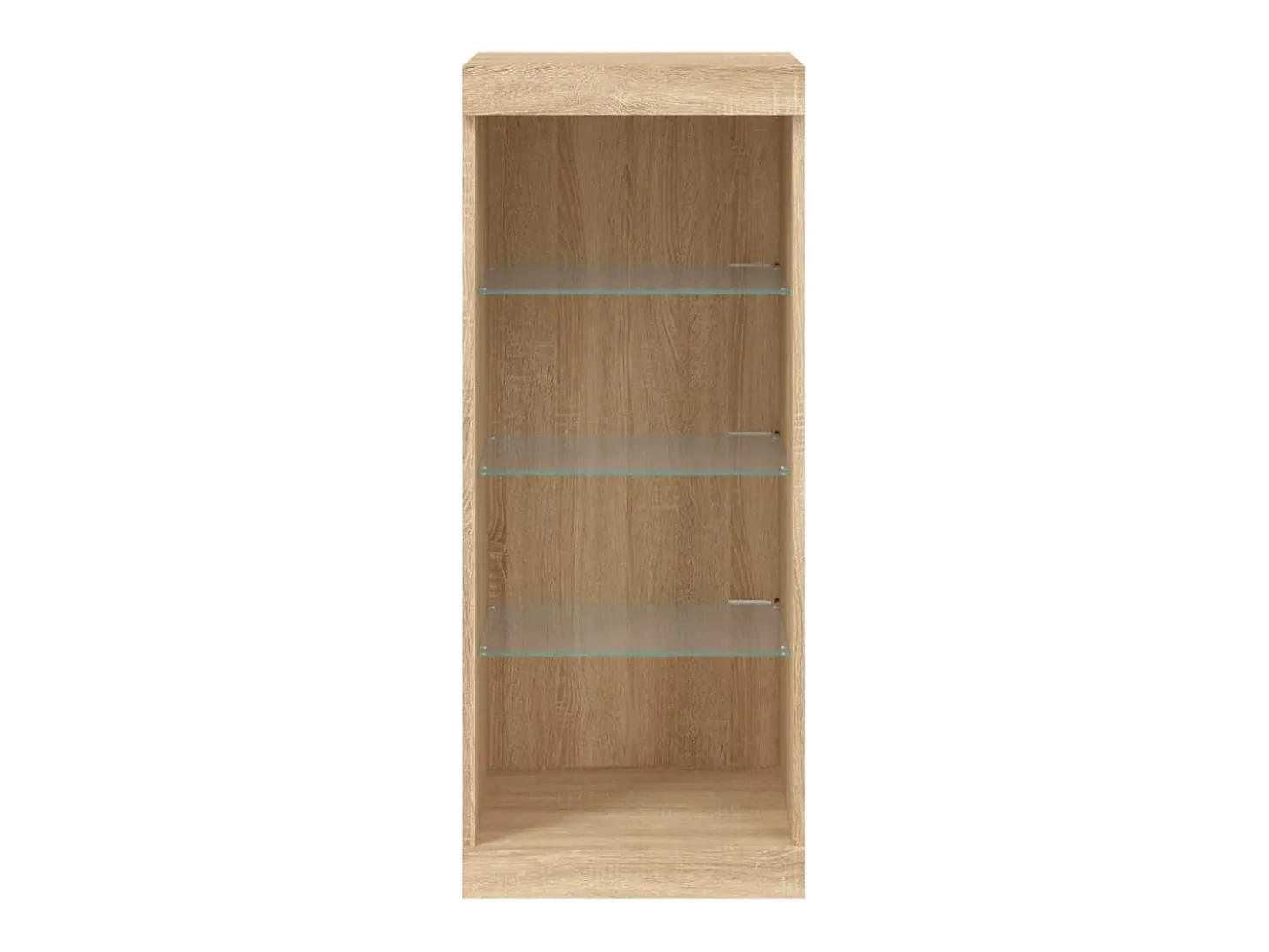 Aparador buffet cómoda armario mueble organizador cocina salón salón con luces LED sonoma 41 x 37 x 100 cm marrón 02_0029958