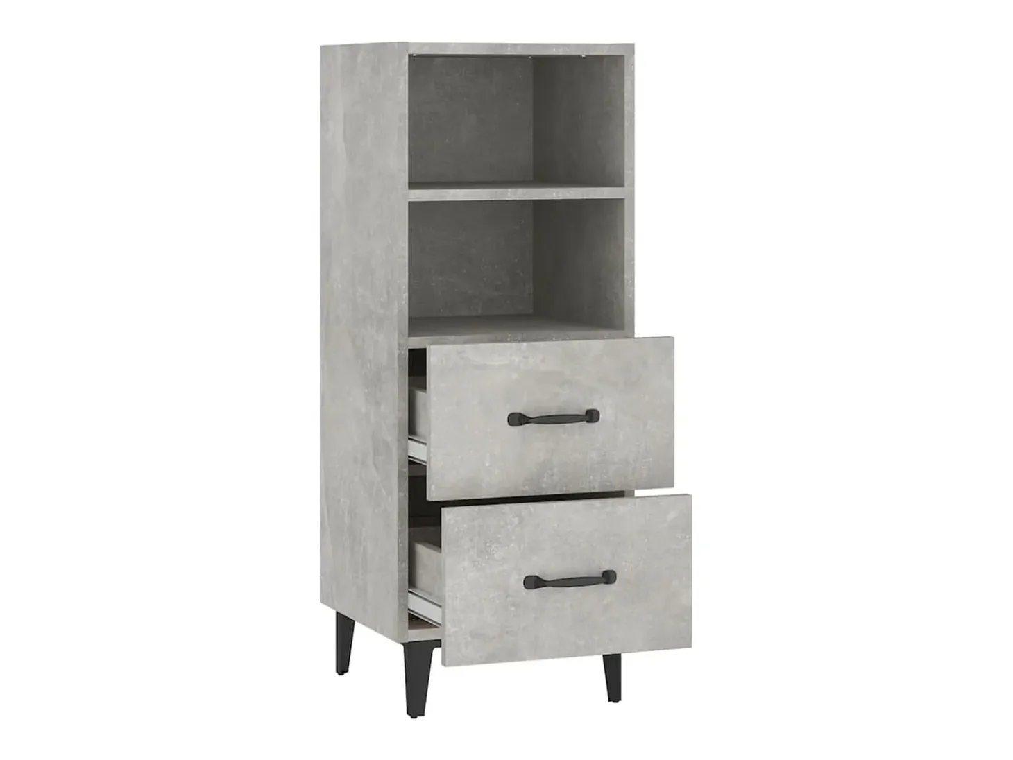 Aparador buffet cómoda armario mueble organizador cocina salón salón 34,5 x 34 x 90 cm madera contrachapada gris 02_0031908