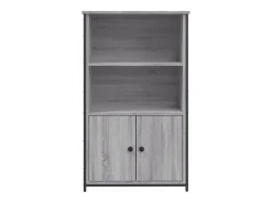 Aparador buffet cómoda armario mueble organizador cocina salón salón alto Sonoma 62 x 32 x 103,5 cm madera contrachapada gris 02_0035385