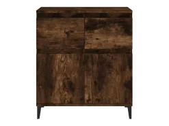 Aparador buffet cómoda armario unidad de almacenamiento organizador cocina salón salón 60 x 35 x 70 cm madera contrachapada marrón 02_0030982