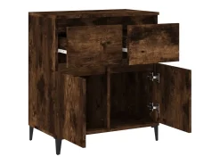 Aparador buffet cómoda armario unidad de almacenamiento organizador cocina salón salón 60 x 35 x 70 cm madera contrachapada marrón 02_0030982