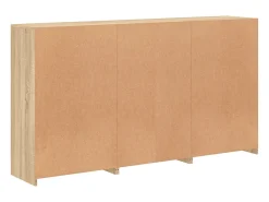 Aparador buffet cómoda armario mueble organizador cocina salón salón con luces LED Sonoma 181,5 x 37 x 100 cm marrón 02_0029947