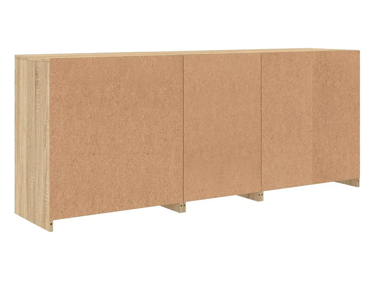 Aparador buffet cómoda armario mueble organizador cocina salón salón con luces LED sonoma 181,5 x 37 x 67 cm marrón 02_0029950