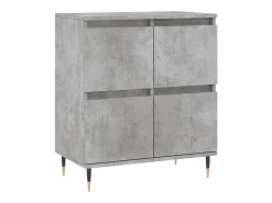 Aparador buffet cómoda armario mueble organizador cocina salón salón 3 piezas madera contrachapada gris 02_0037136