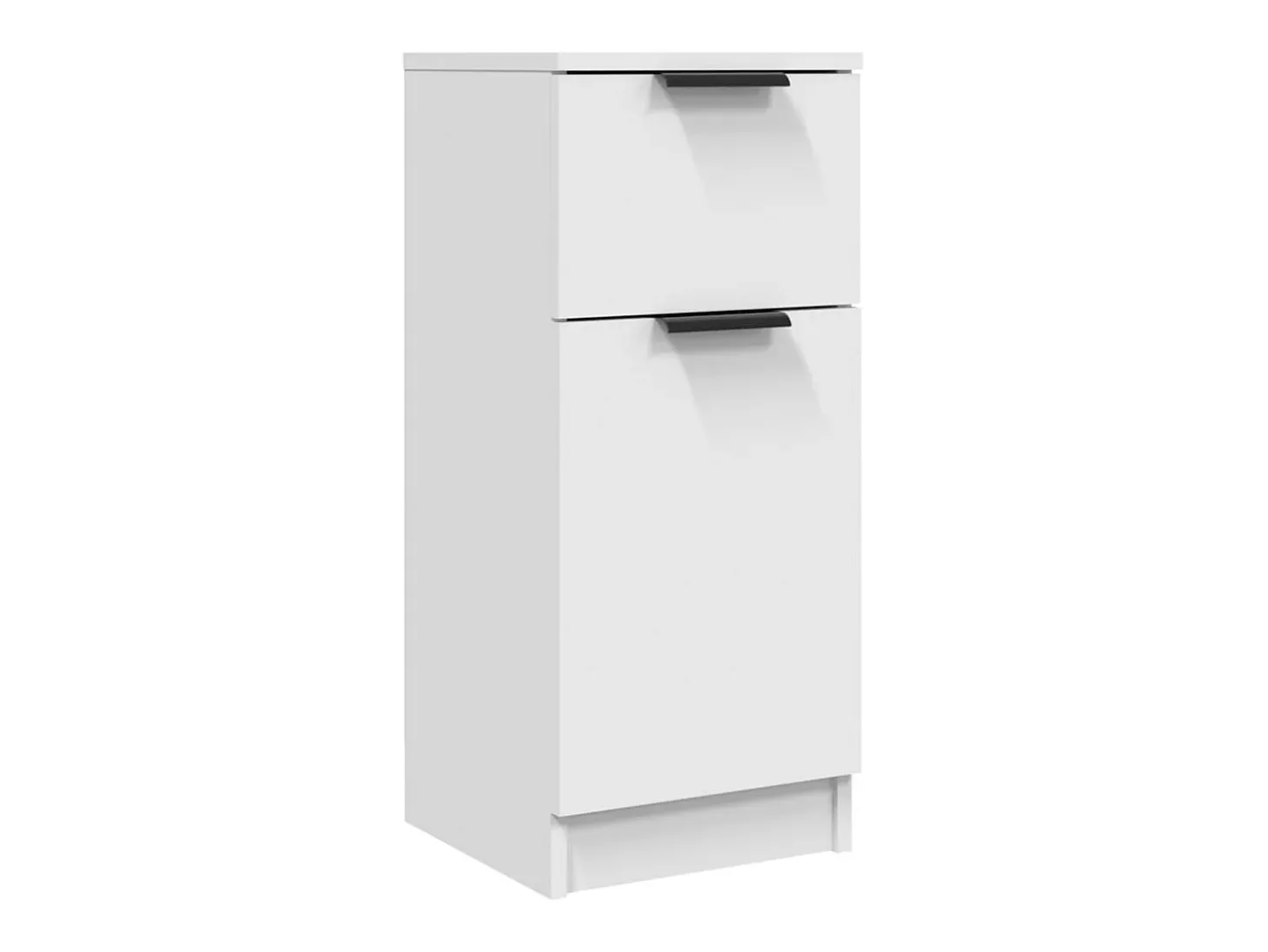 Aparador buffet cómoda armario mueble organizador cocina salón salón juego de 2 30 x 30 x 70 cm blanco madera contrachapada 02_0036650