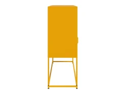 Aparador buffet cómoda armario mueble organizador cocina salón salón amarillo mostaza 100,5 x 39 x 107 cm acero Amarillo 02_0035682