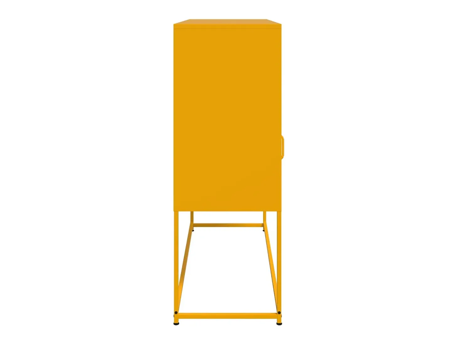 Aparador buffet cómoda armario mueble organizador cocina salón salón amarillo mostaza 100,5 x 39 x 107 cm acero Amarillo 02_0035682
