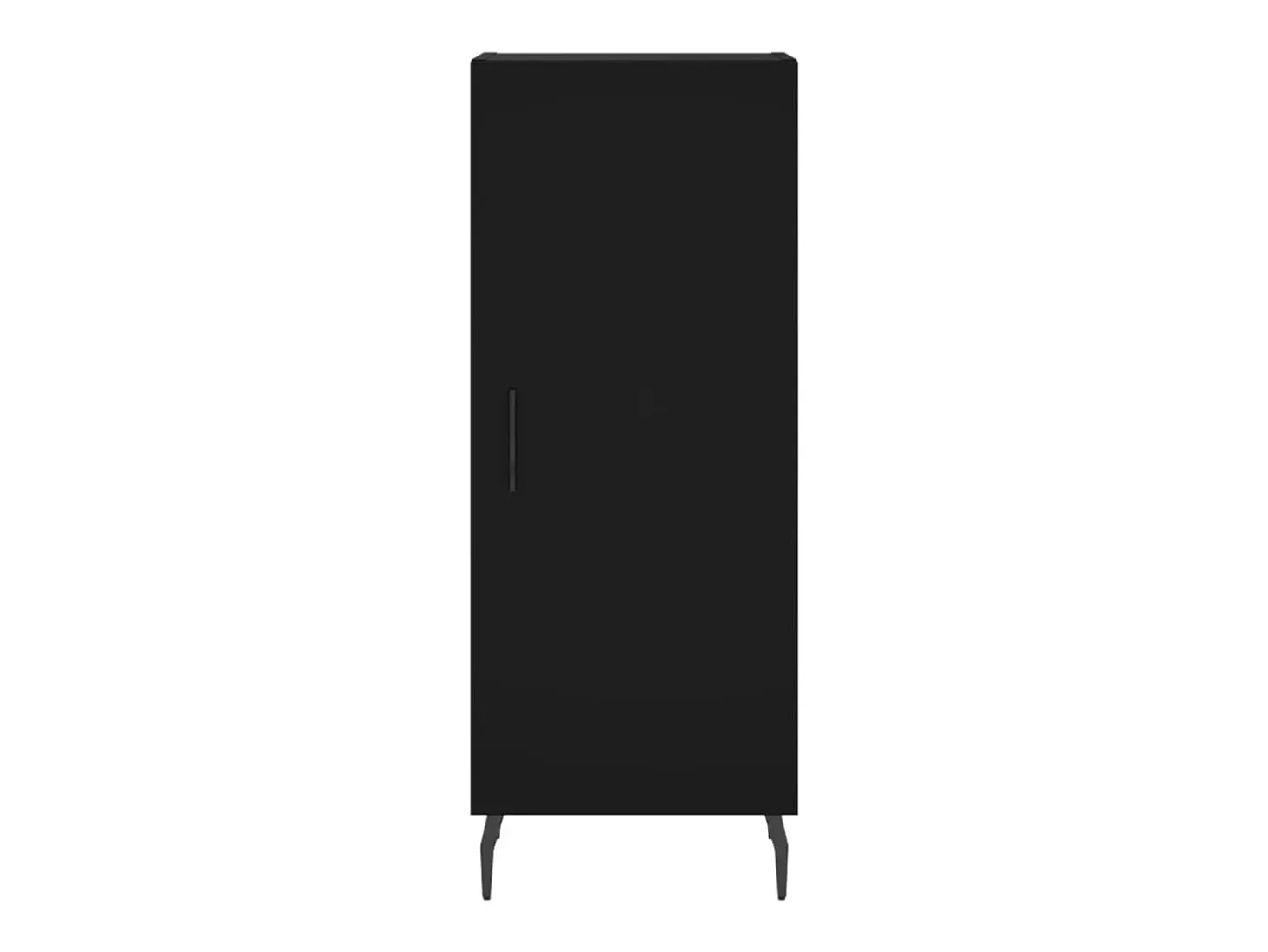 Aparador buffet cómoda armario mueble organizador cocina salón salón 34,5 x 34 x 90 cm madera contrachapada negra 02_0035886