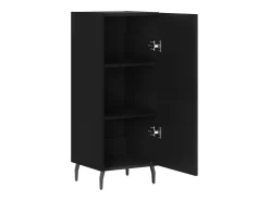 Aparador buffet cómoda armario mueble organizador cocina salón salón 34,5 x 34 x 90 cm madera contrachapada negra 02_0035886